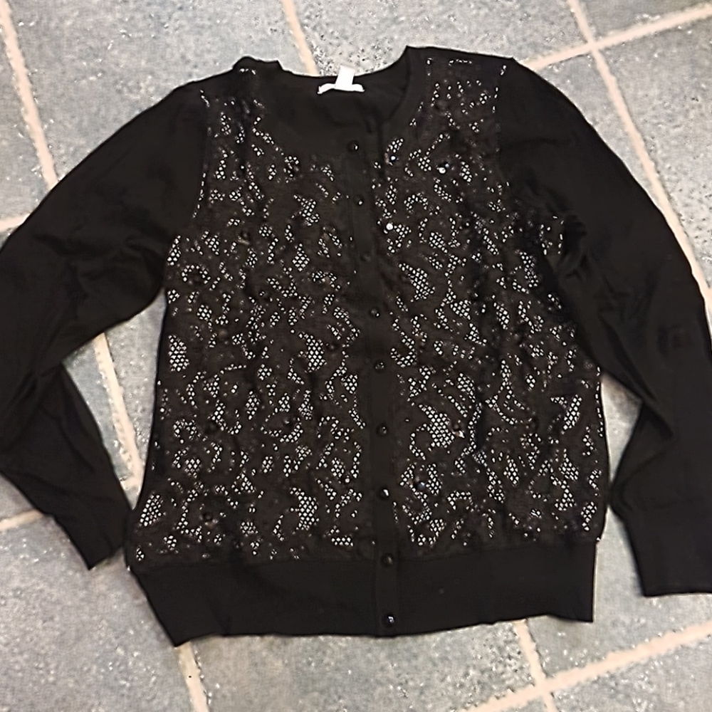 Black sequin sweater